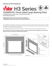 Valor 1036BPB-RC Installation Manual