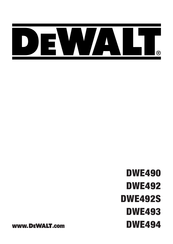 DeWalt DWE492K Original Instructions Manual