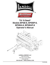 Landoll Brilllion Till'N Seed BPSBAP-8 Operator's Manual