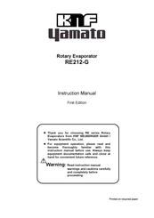 KNF Yamato RE212-G Instruction Manual