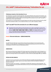 DACH ubiQ 273/L Instructions For Use Manual