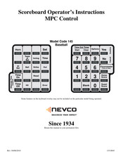Nevco 145 Operator Instructions Manual