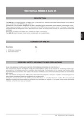 thermital MODEX ACS 25 Manual