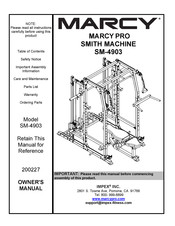 Impex MARCY PRO SM-4903 Owner's Manual