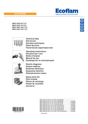 Ecoflam MAX GAS 120 P CV Technical Data, Operating Instructions, Electric Diagrams, Spare Parts List