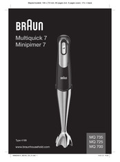 Braun Minipimer 7 MQ 725 Manual