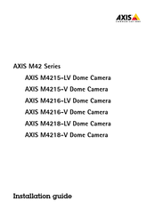 Axis M4216-V Installation Manual