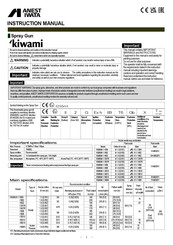 Anest Iwata KIWAMI-1-18B14 Instruction Manual