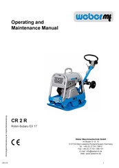 Weber Mt CR 2 R Operating And Maintenance Manual