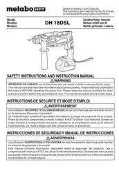 Metabo HPT DH 18DSL Instruction Manual