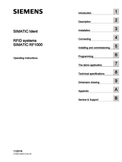 Siemens SIMATIC RF1060R Operating Instructions Manual