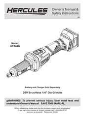 Hercules HCB64B Owner's Manual & Safety Instructions