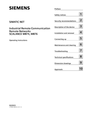 Siemens SIMATIC NET SCALANCE M874 Operating Instructions Manual