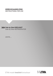 ETNA AKV578I Series Instructions For Use Manual