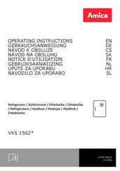 Amica VKS 15622-1 T Operating Instructions Manual