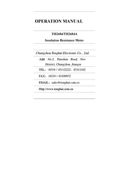 Tonghui Electronics TH2684A Operation Manual