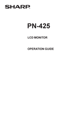 Sharp PN-425 Operation Manual