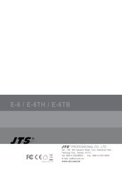 JTS E-6TH Instruction Manual