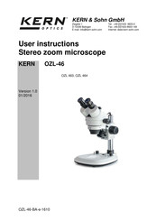 KERN Optics OZL 464T241 User Instructions