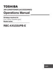 Toshiba RBC-AXU33UPB-E Operation Manual