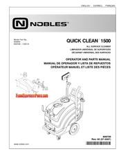 Tennant Nobles QUICK CLEAN 1500 Operator And Parts Manual
