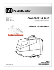 Tennant Nobles CONCORDE HP PLUS Operator And Parts Manual
