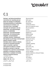 DURAVIT C.1 C15240 0100 Instructions For Mounting And Use