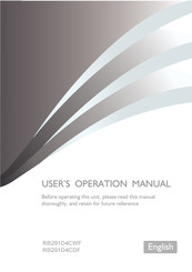 Hisense RB291D4CDF User's Operation Manual