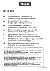 Miele DSM 400 Operating And Installation Instructions