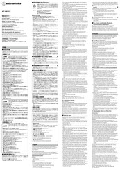 Audio Technica AT-SB727 Caution Manual