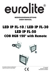 EuroLite LED IP FL-30 COB RGB 120 with Remote User Manual