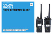 Motorola APX 2000 2 Quick Reference Manual