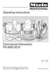 Miele Professional PG 8083 SCVi Operating Instructions Manual