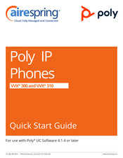 Poly VVX 300 Quick Start Manual
