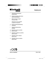 EINHELL Expert TE-DS 20 E Original Operating Instructions