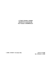 Avtron LPH400 Manual