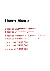 Toshiba Satellite CL1 C Series User Manual