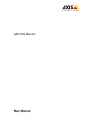 Axis F9114 User Manual