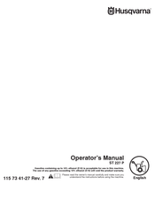 Husqvarna ST 227 P Operator's Manual