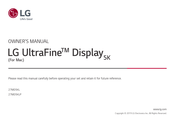 LG UltraFine 5K 27MD5KL-B Owner's Manual