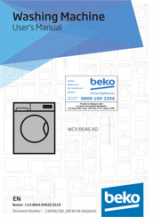 Beko WCV 8646 X0 User Manual