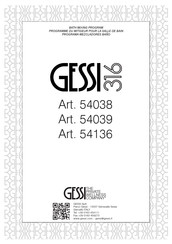 Gessi 316 54039 Manual
