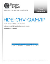 Blonder Tongue HDE-CHV-QAM/IP User Manual