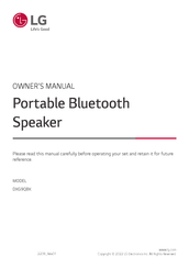 LG DXG9QBK Owner's Manual
