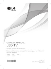 LG LN54 series Owner's Manual