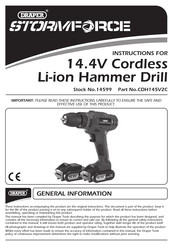 Draper STORMFORCE CDH145V2C Instructions Manual
