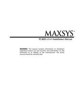 Maxsys PC4820 v1.4 Installation Manual