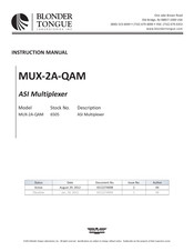 Blonder tongue MUX-2A-QAM Instruction Manual