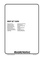 Migatronic MWF 50 2 YARD Instruction Manual