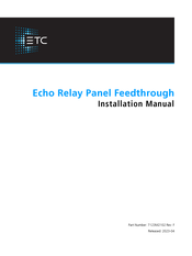 ETC echoflex ERP-FT-RMK Installation Manual